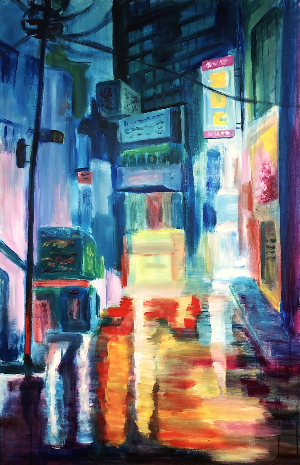 Tokyo Street. Acrylic on canvas.